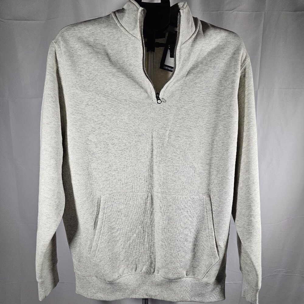 Cremieux Mens Heather Grey 1/4 Zip Fleece Pullover Size L NWT - Picture 3 of 8